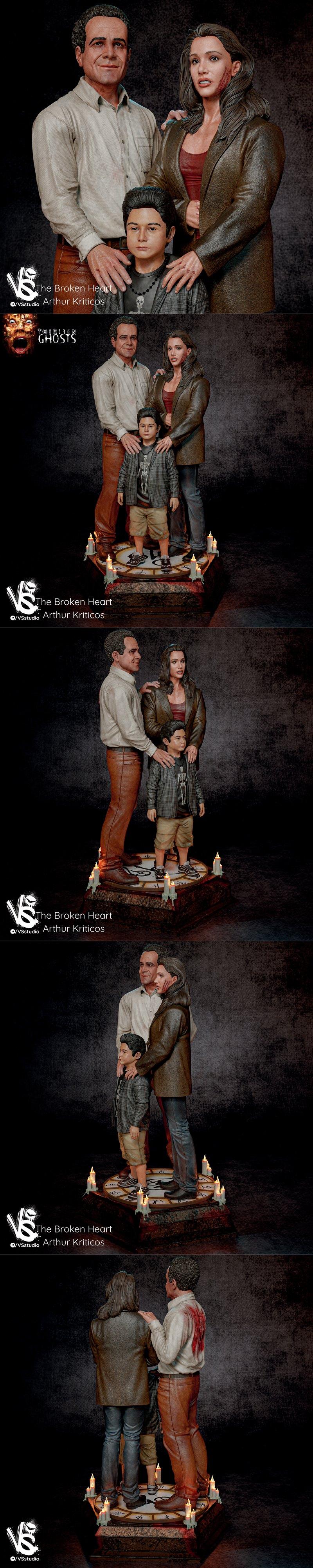 VSstudio – 13个幽灵与崩坏 3D打印模型|VSstudio – The Broken Heart 13 Ghost and bust – 3D Print Model STL