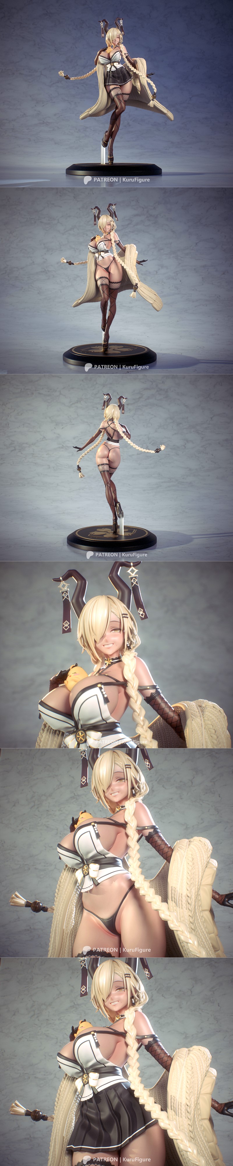 Kuru图腾 - 伊予地区 - 3D打印模型|Kuru Figure – Owari – 3D Print Model STL