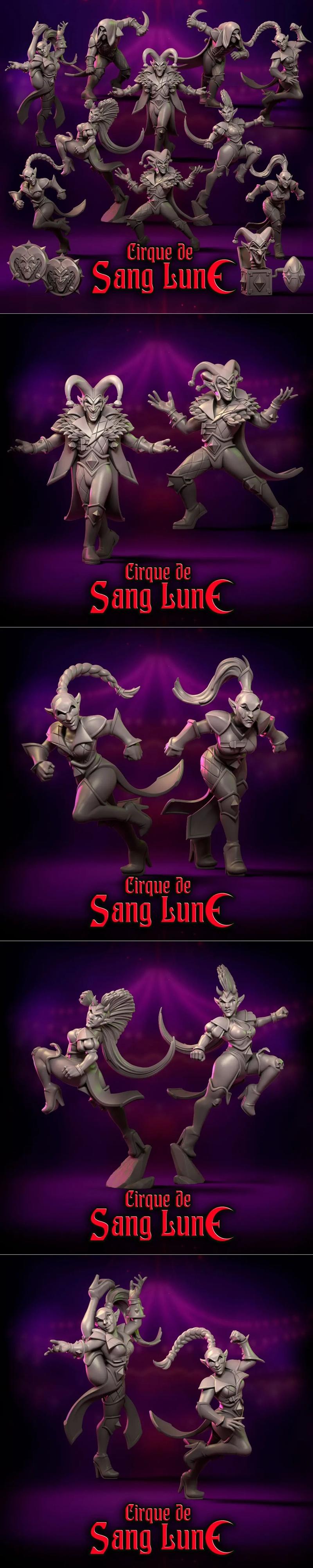 Punga迷你模型——血月之环 2024年10月 3D打印版|Punga Miniatures – Cirque de Sang Lune Part 1 October 2024 – 3D Print Model STL