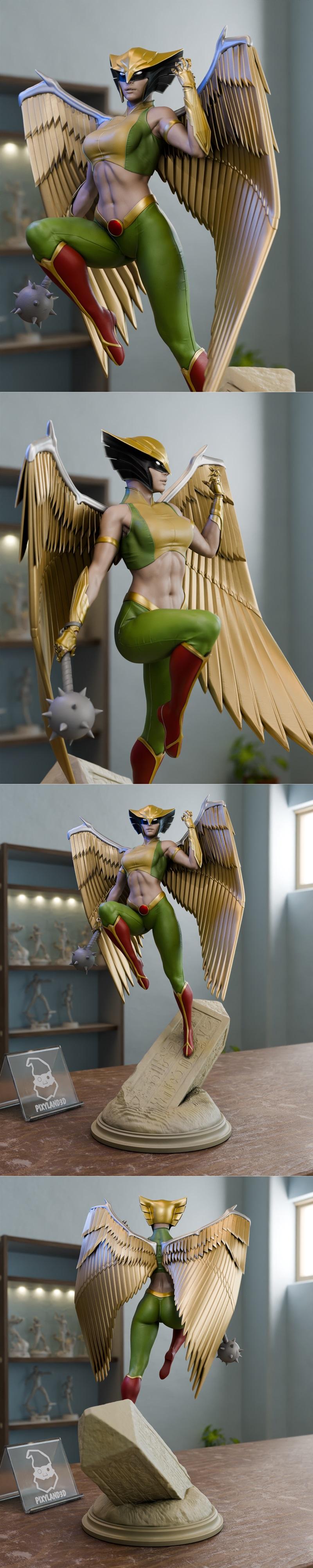 鹰女 - 3D打印模型 STL|Hawk girl – 3D Print Model STL