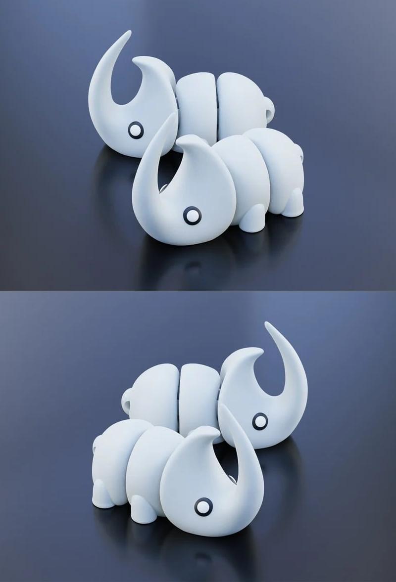 Rino Solid - 3D打印模型：动漫角色立体造型|Rino Solid – 3D Print Model STL