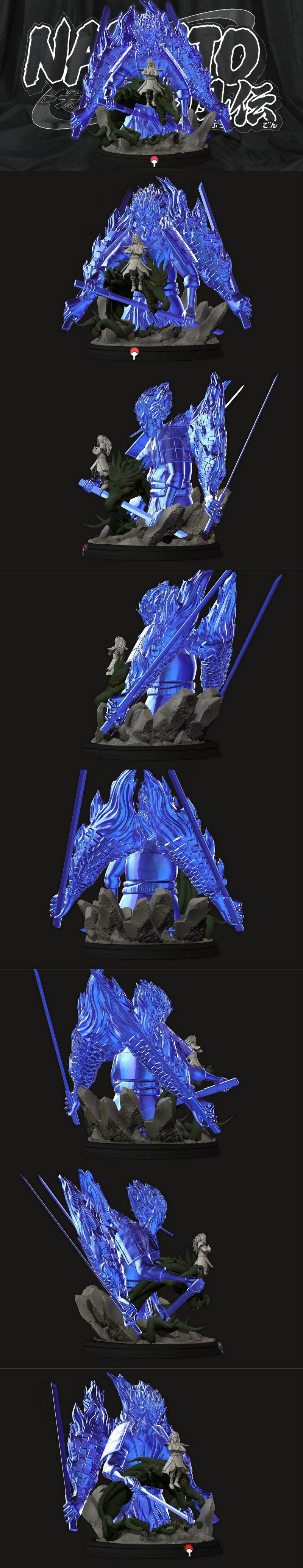 宇智波麻生 - 火影忍者疾风传 - 3D打印模型|Madara Uchiha – Naruto Shippuden – 3D Print Model