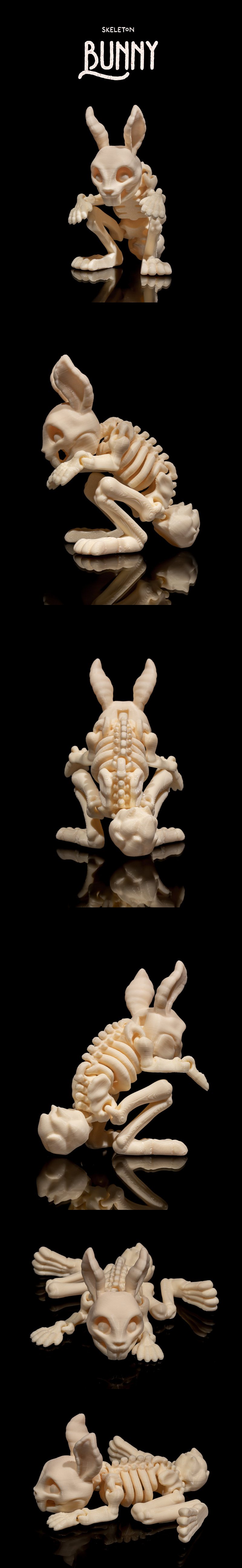骨骼兔 3D打印模型|Skeleton Bunny – 3D Print Model
