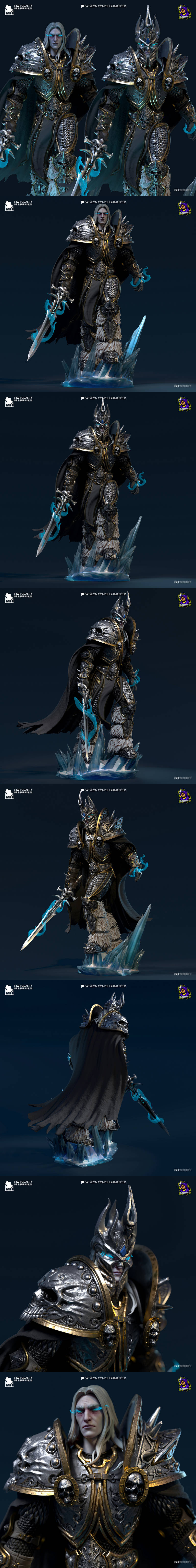 魔兽世界：阿瑟斯3D打印模型|Arthas – World of Warcraft – 3D Print Model