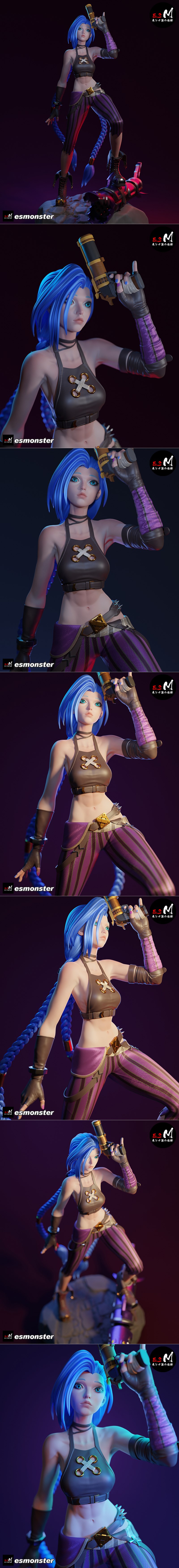 E.S怪物 – 金克斯 – 3D打印模型|E.S Monster – Jinx – 3D Print Model STL