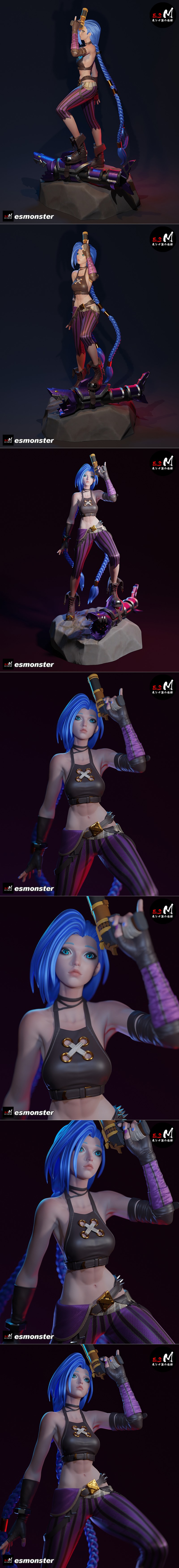 E.S怪物 – 金克斯 – 3D打印模型|E.S Monster – Jinx – 3D Print Model STL