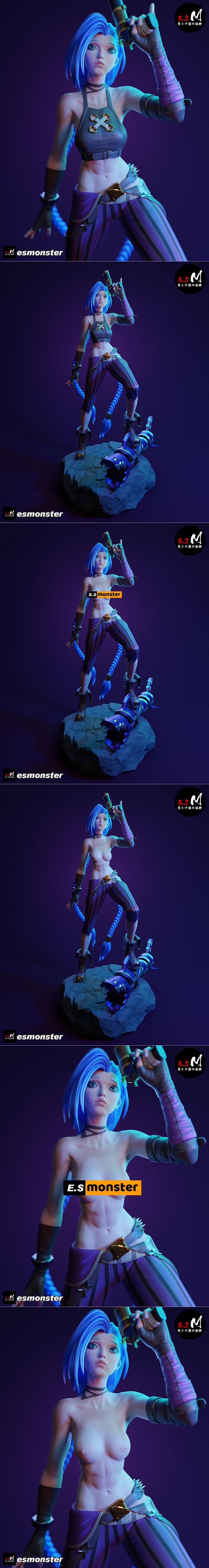 E.S怪物 – 金克斯 – 3D打印模型|E.S Monster – Jinx – 3D Print Model STL