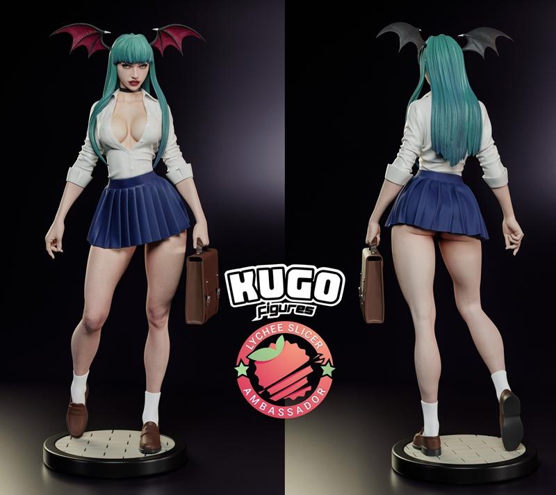 KuGo工作室 Morrigan 3D打印模型|KuGo Figures – Morrigan – 3D Print Model STL
