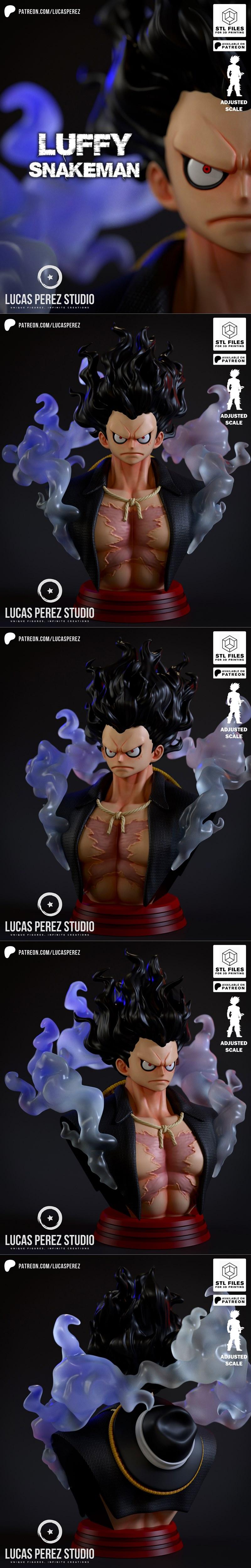 卢瑟斯工作室 - 路飞 - 3D打印模型|Lucas Perez Studio – Luffy – 3D Print Model STL