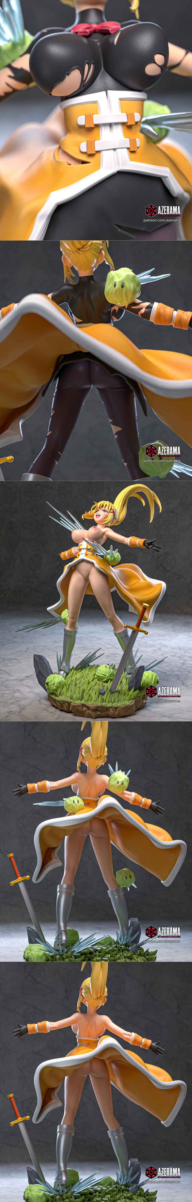 Azerama黑暗主题KonoSuba角色3D打印模型|Azerama – Darkness – KonoSuba – 3D Print Model STL