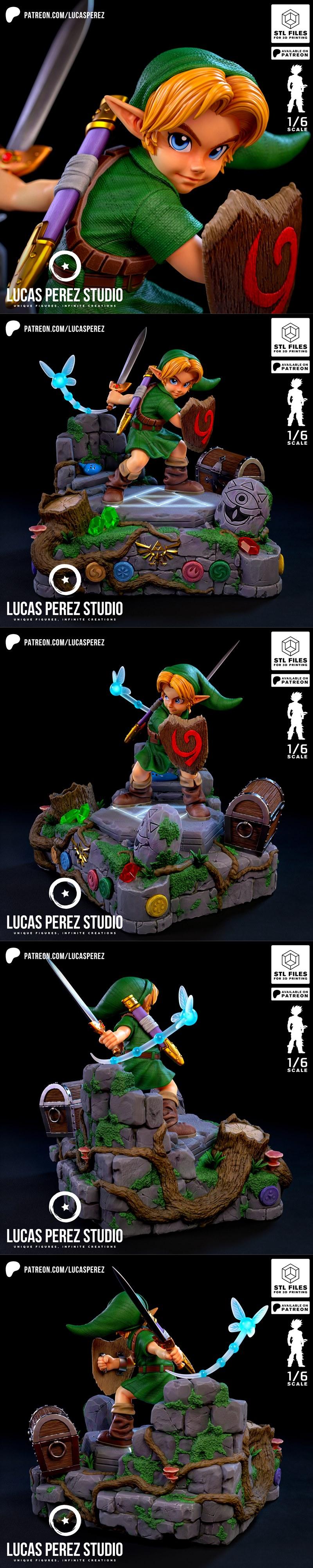 卢卡斯佩雷斯工作室 - 3D打印模型 - 可打印角色雕塑|Lucas Perez Studio – Link – 3D Print Model STL