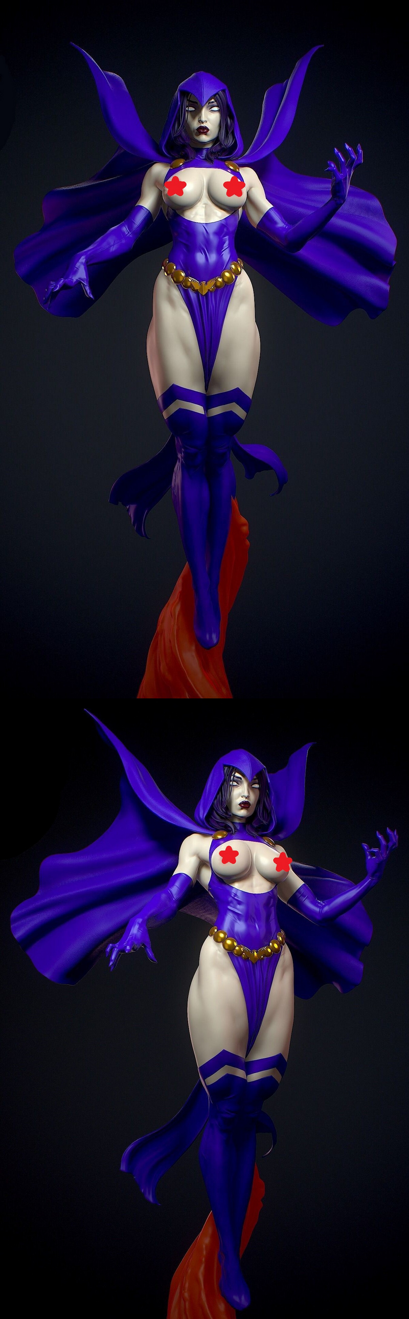 Raven 3D打印模型：动漫角色精致还原|Raven NSFW – 3D Print Model