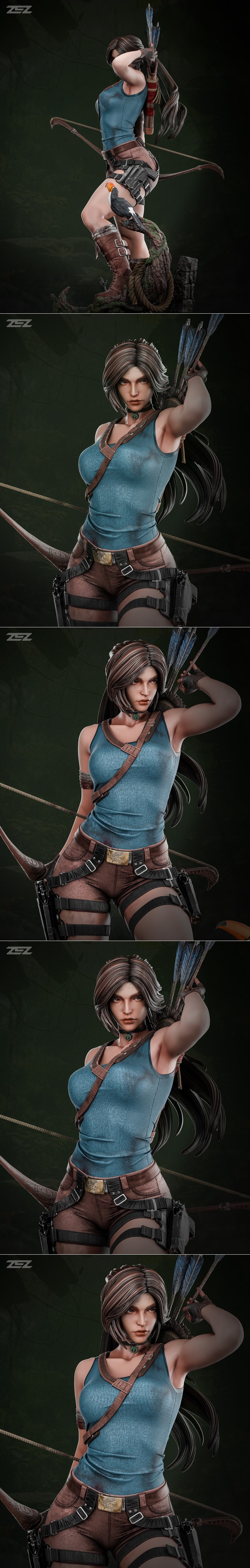 ZEZ工作室 - 女神战士劳拉·克罗夫特 - 3D打印模型|ZEZ Studios – Lara Croft – 3D Print Model STL