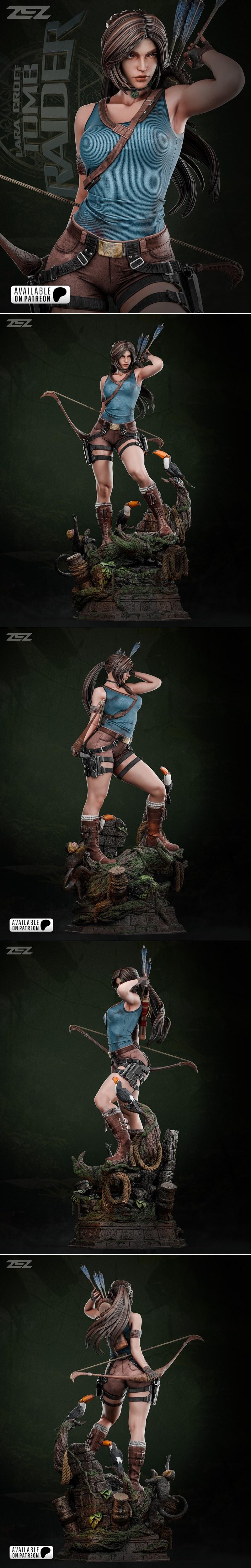 ZEZ工作室 - 女神战士劳拉·克罗夫特 - 3D打印模型|ZEZ Studios – Lara Croft – 3D Print Model STL