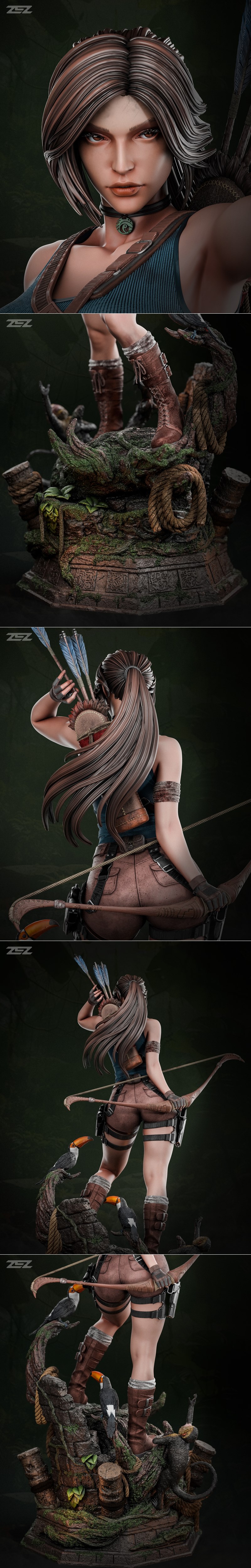 ZEZ工作室 - 女神战士劳拉·克罗夫特 - 3D打印模型|ZEZ Studios – Lara Croft – 3D Print Model STL