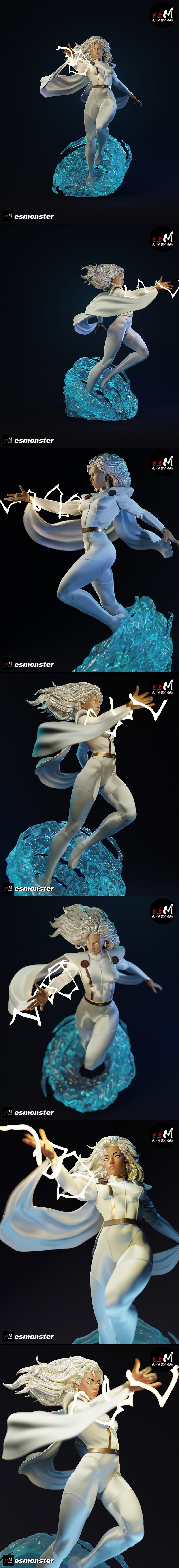 E.S.怪物 - 风暴 - 3D打印模型|E.S Monster – Storm – 3D Print Model STL