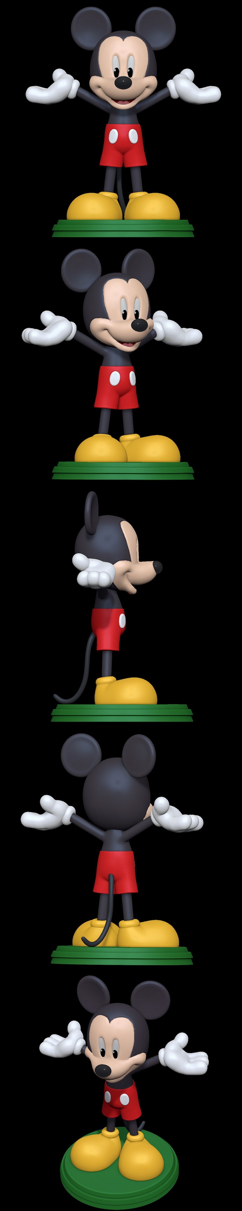 米奇老鼠 3D打印模型|Mickey Mouse – 3D Print Model