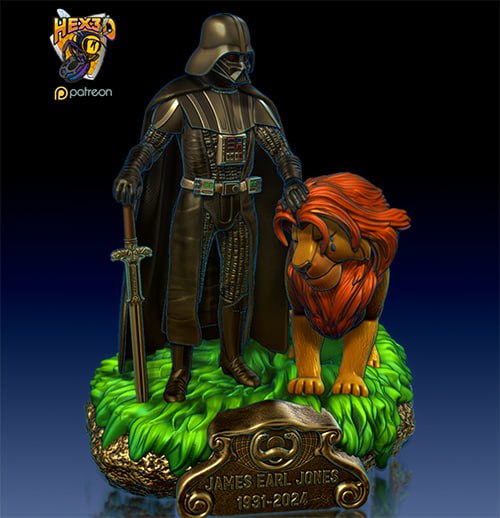 Hex3D – 詹姆斯·厄尔·琼斯纪念模型|Hex3D – James Earl Jones Memorial – 3D Print Model