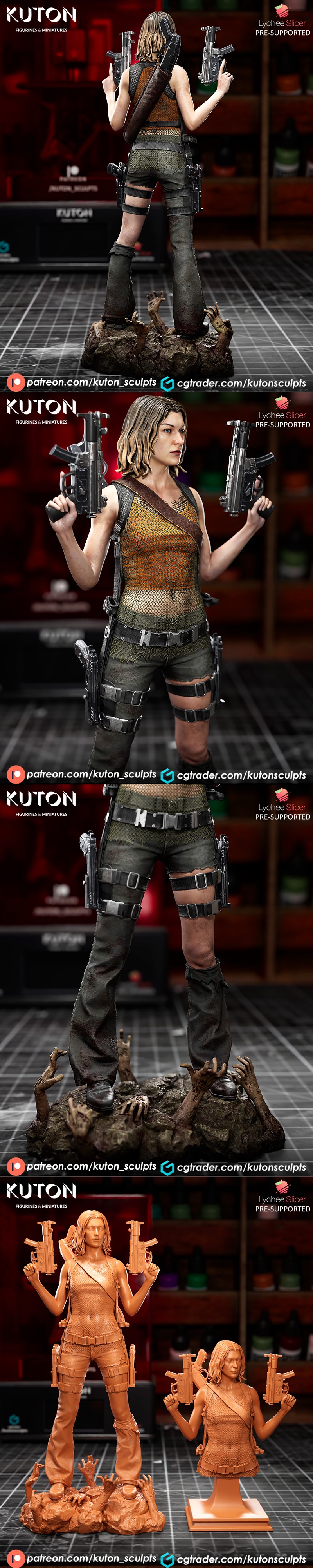 Kuton Alice 3D打印模型|Kuton Figurines – Alice – Resident Evil – 3D Print Model STL