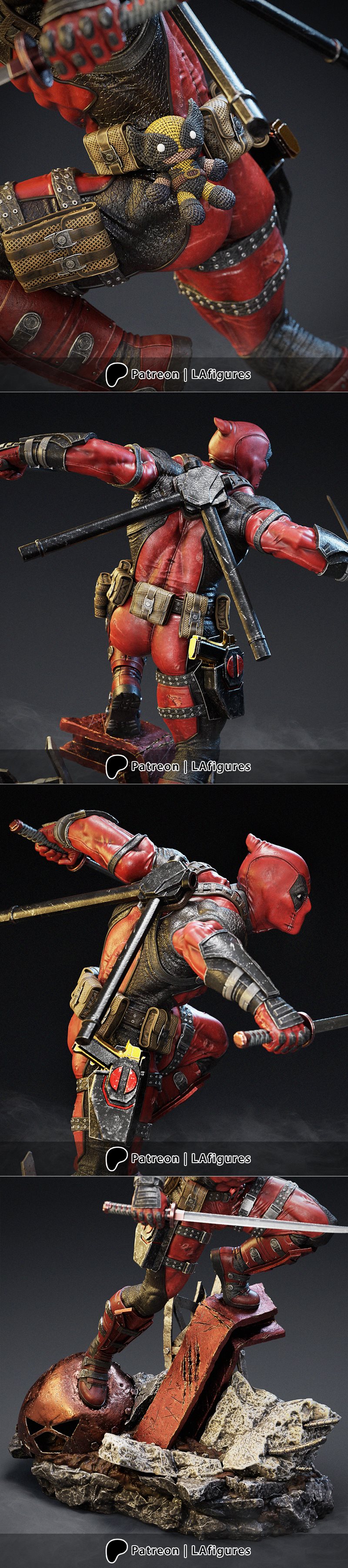 LA figures-死侍-漫威-3D打印模型|L.A. Figures – Deadpool – Marvel – 3D Print Model STL