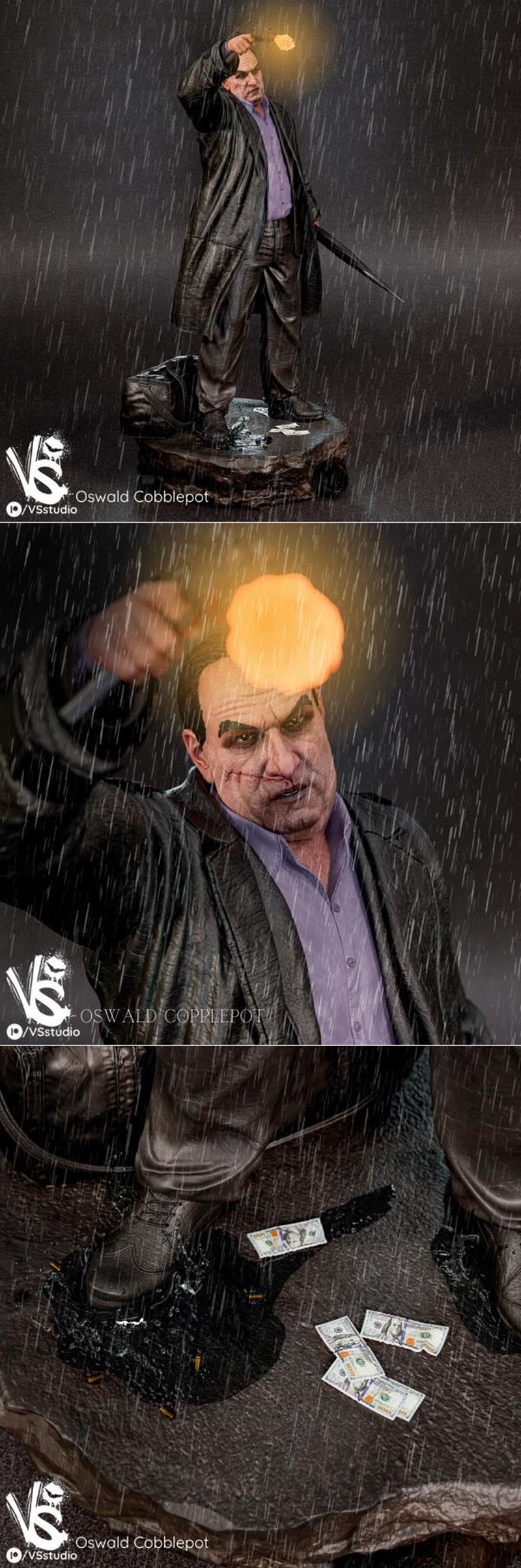 VSstudio – 蝙蝠侠企鹅人 3D打印模型|VSstudio – The Penguin from The Batman and bust – 3D Print Model STL