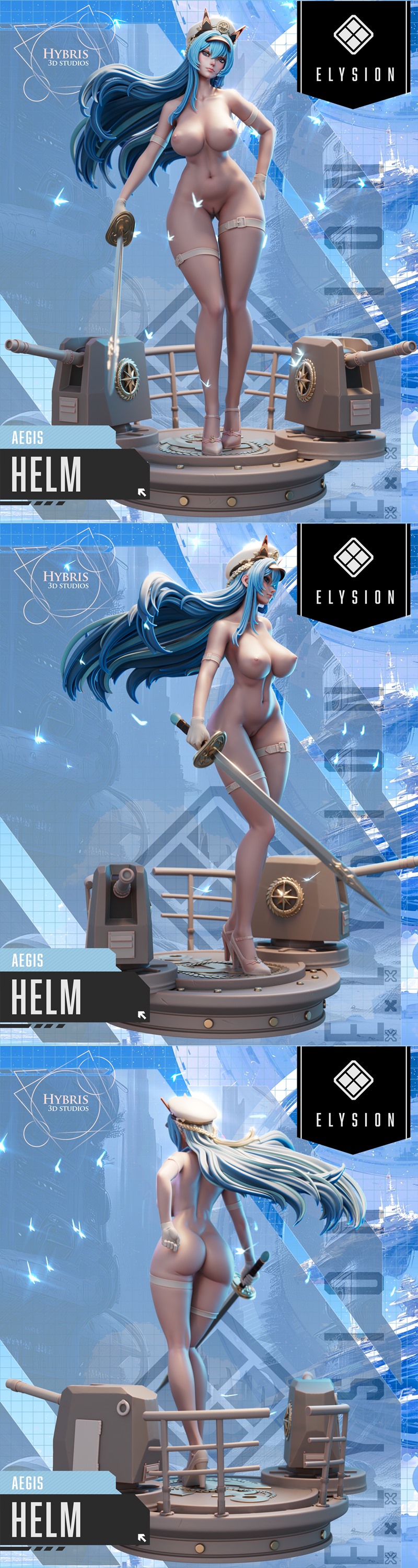 Hybris Studio – 赛博朋克机械师 3D打印模型 STL|Hybris Studio – Helm – 3D Print Model STL