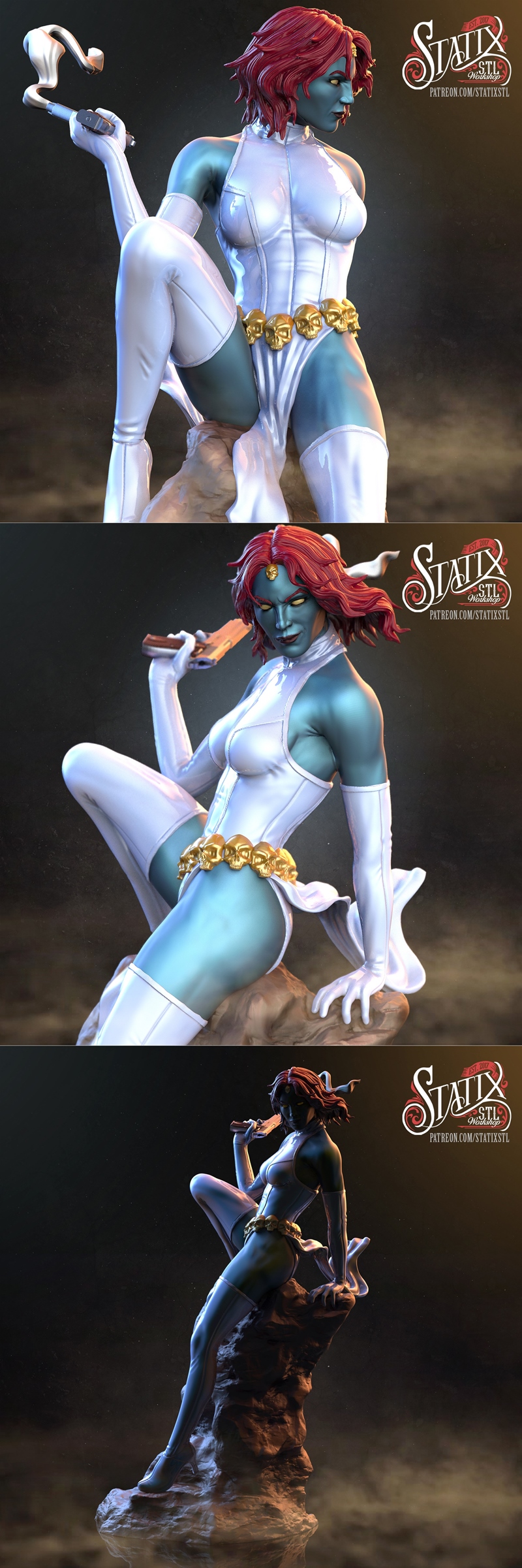 Statix与Mystique 3D打印模型|Statix – Mystique – 3D Print Model STL