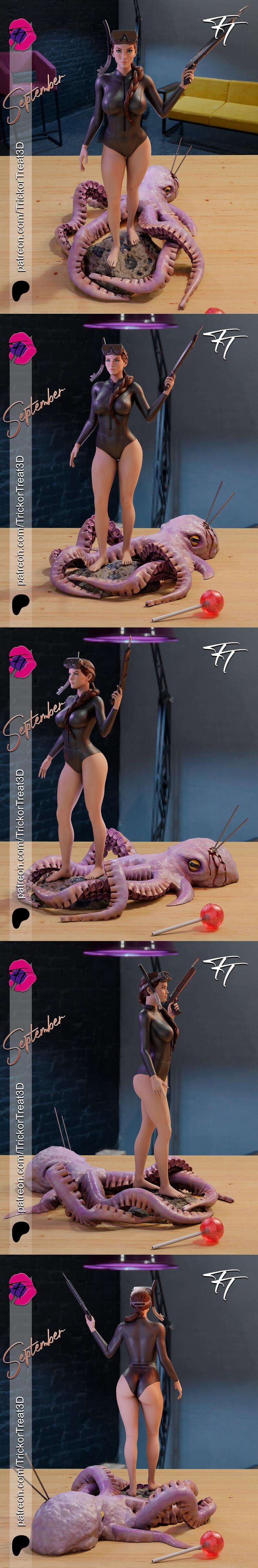 恐怖甜点——莱拉·克罗夫特——3D打印模型|Trick or Treat – Lara Croft – 3D Print Model STL