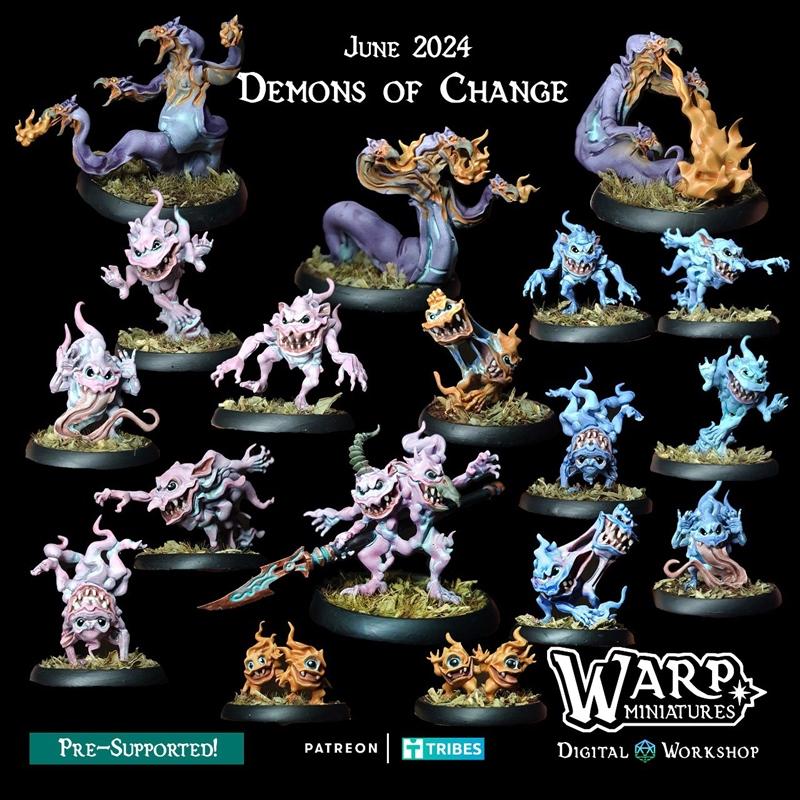 Warp Miniatures – 变革恶魔 – 3D打印模型|Warp Miniatures – Demons of Change – 3D Print Model STL