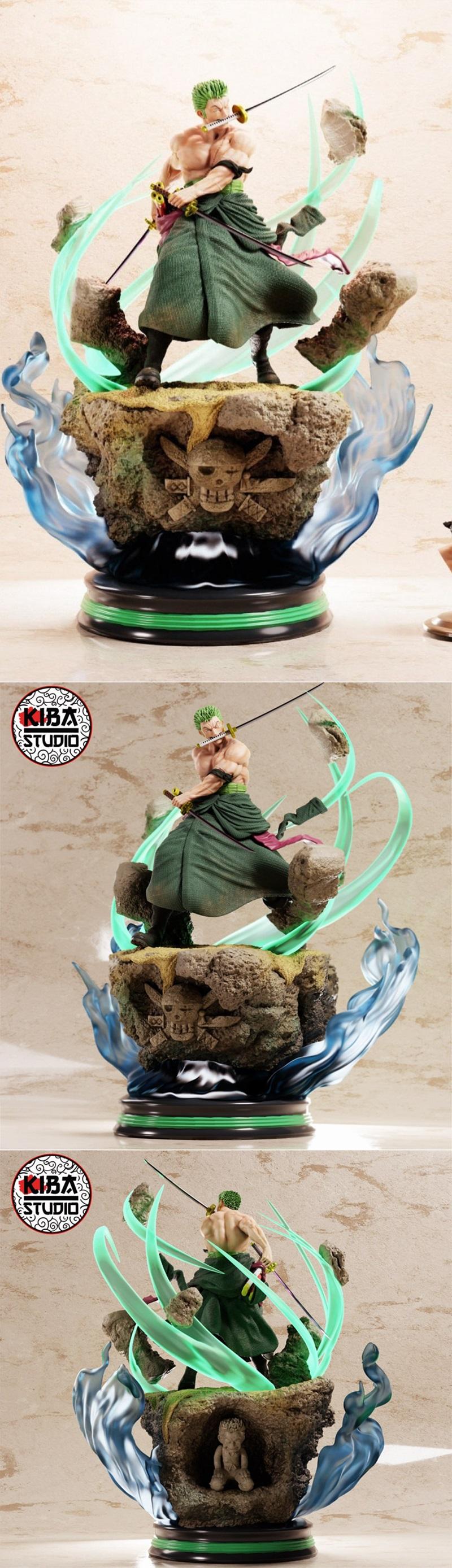 Kiba Studio -《海贼王》罗罗诺亚·索隆 3D打印模型|Kiba Studio – Roronoa Zoro The King of Hell and Bust – 3D Print Model STL