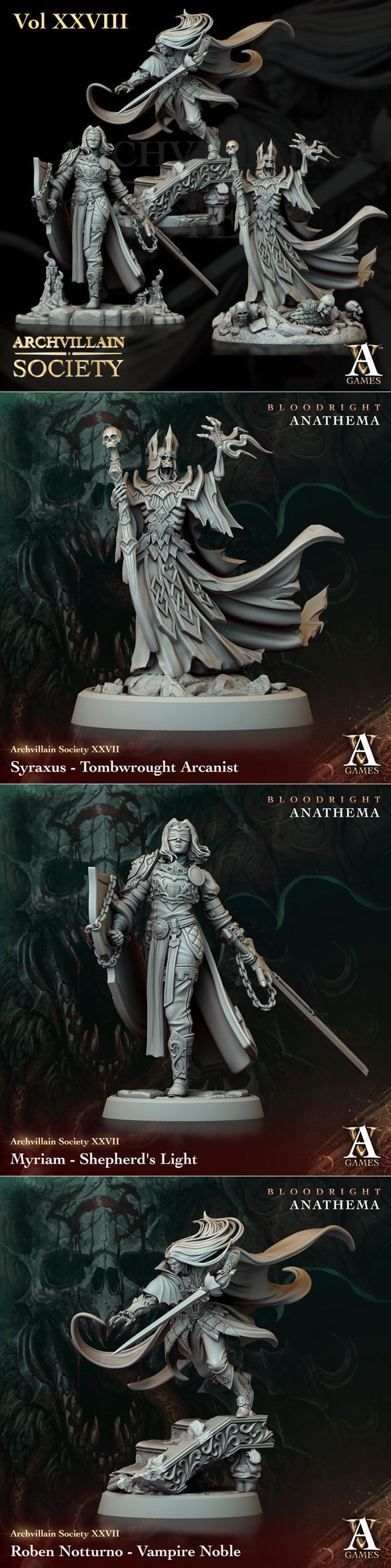 Archvillain Games《血权》反叛者 3D打印模型|Archvillain Games – Bloodright – Anathema Vol 28 – 3D Print Model STL