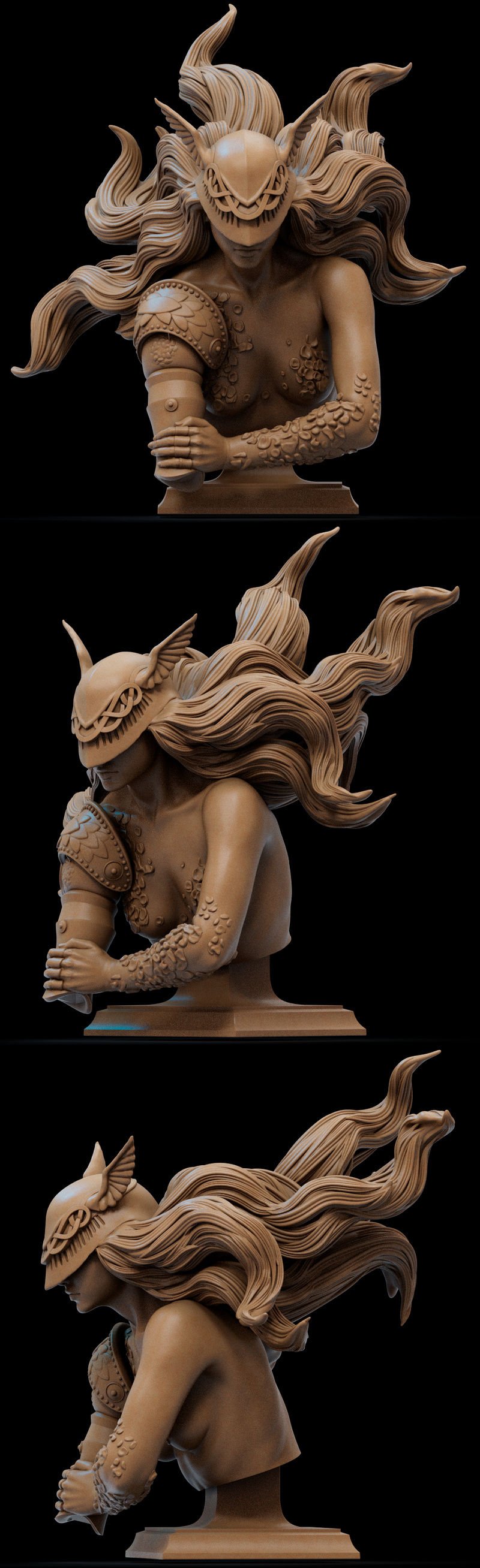 马莱尼亚雕像 3D打印模型|Malenia Bust – 3D Print Model