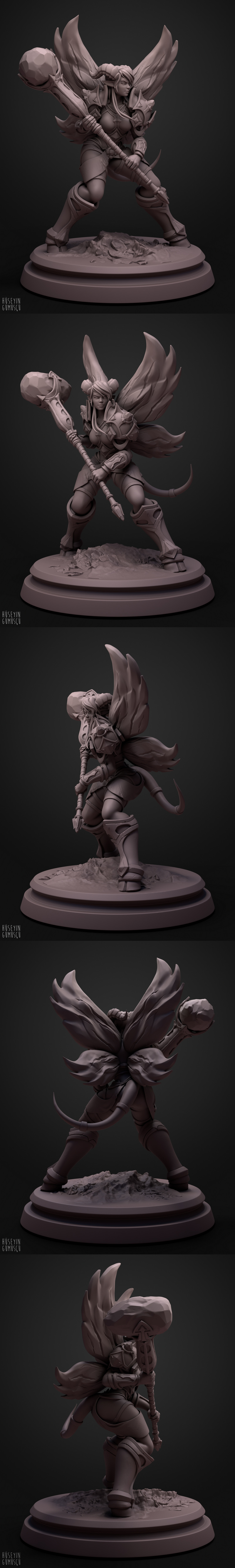 魔兽世界 - Yrel 3D打印模型|Yrel – Worl of Warcraft – 3D Print Model