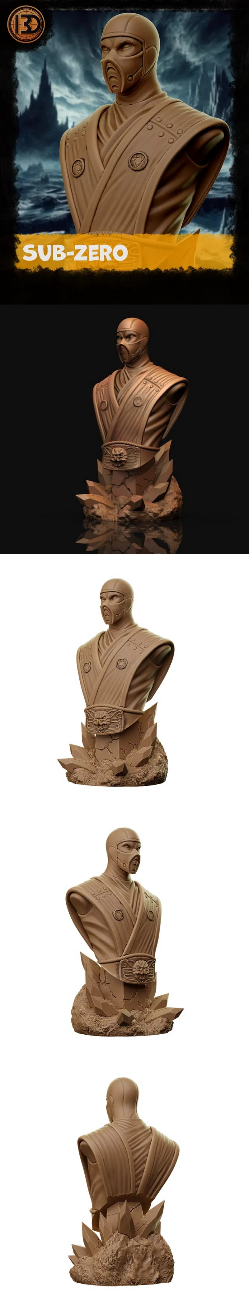 Sub Zero Bust – Mortal Kombat – 3D Print Model