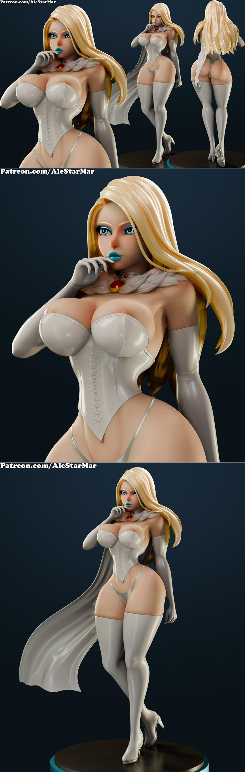AleStarMar - 伊玛·弗罗斯特 - 3D打印模型|AleStarMar – Emma Frost – 3D Print Model STL