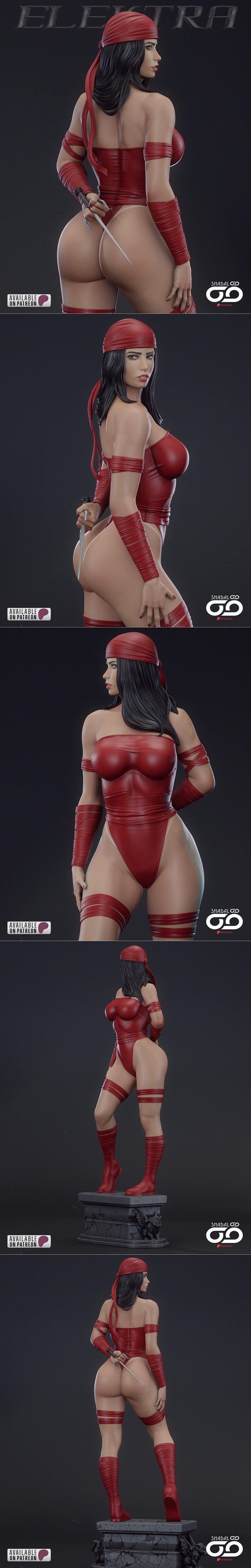 Shadaloo Studios - 电索 - 3D打印模型|Shadaloo Studios – Elektra – 3D Print Model STL