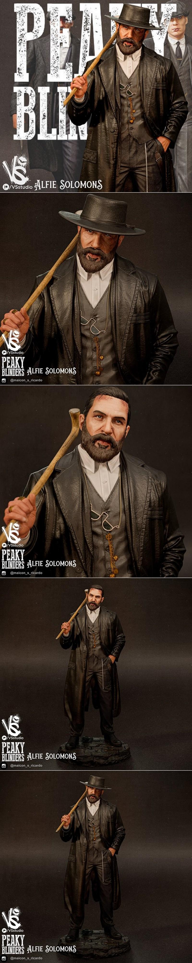 VSstudio – 佩克布莱德雕塑与雕像 – 阿尔菲·索洛mons 3D打印模型|VSstudio – Alfie Solomons from Peaky Blinders Sculpture and Bust – 3D Print Model STL