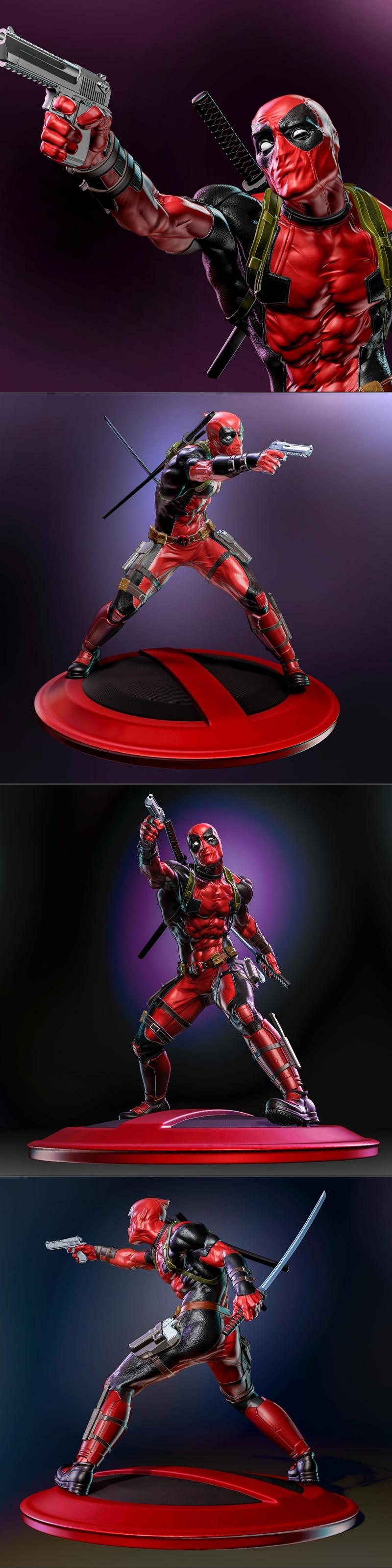 Yan-H工作室-死侍-3D打印模型|Yan-H – Deadpool – 3D Print Model STL
