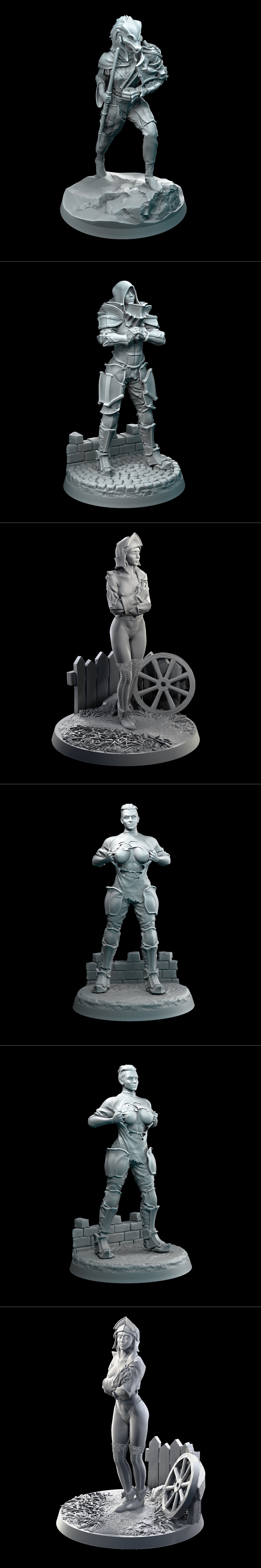 radiant side 3D打印迷你模型系列之国际象棋主题小人模型|Radiant Side Miniatures and Chess Edition – 3D Print Model STL