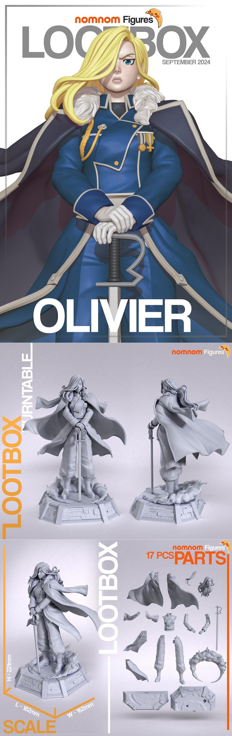 NomNom Figures – Olivier Armstrong – Fullmetal Alchemist – 3D Print Model STL