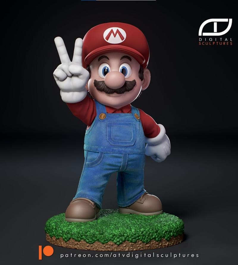 ATV数码雕塑｜超级马里奥｜3D打印模型|ATV Digital Sculptures – Super Mario – 3D Print Model STL