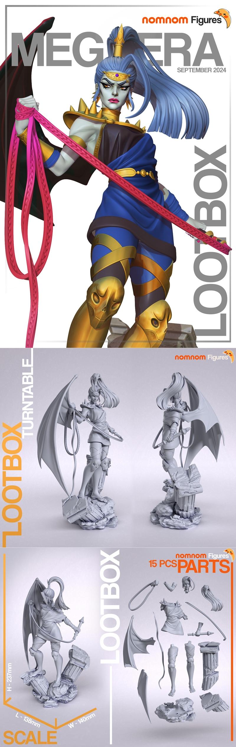 NomNom工作室 Megaera与哈德斯 3D打印模型|NomNom Figures – Megaera – Hades – 3D Print Model STL