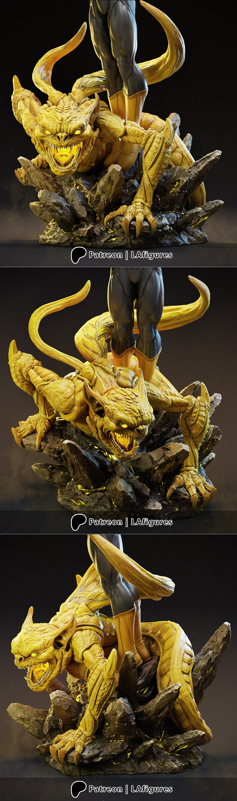 L.A. Figures - 绿灯侠 - 赛恩斯托 3D打印模型|L.A. Figures – Sinestro – Green Lantern – 3D Print Model STL