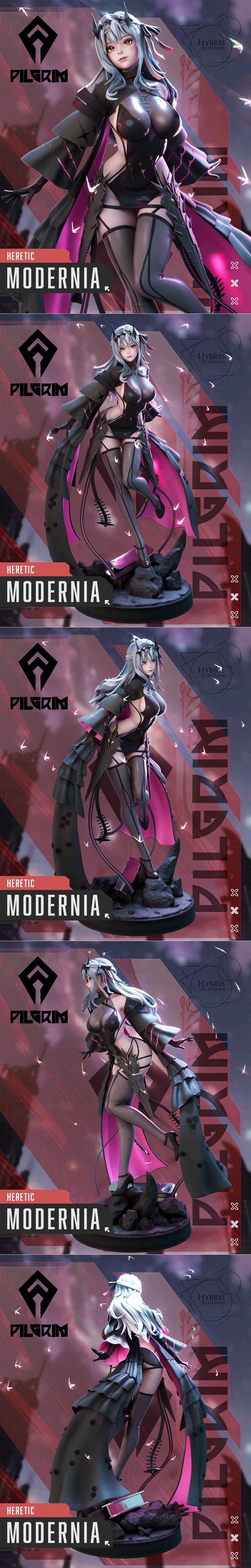 现代ia动漫——尼基女神胜利 3D打印模型|Hybris Studios – Modernia – Nikke Goddess Of Victory – 3D Print Model STL