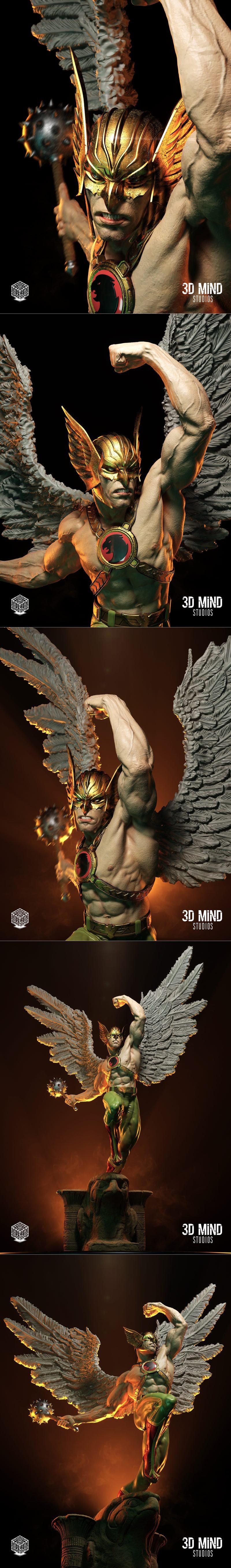 3D打印模型：鹰侠角色造型|3D Mind – Hawkman – 3D Print Model STL