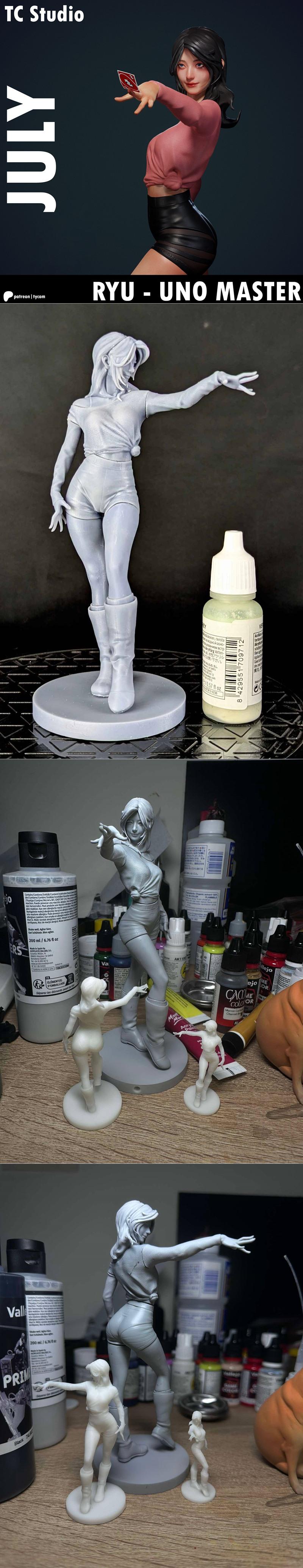 瑞云UNO大师 3D打印模型|TC Random Collectibles – Ryu UNO Master – 3D Print Model STL