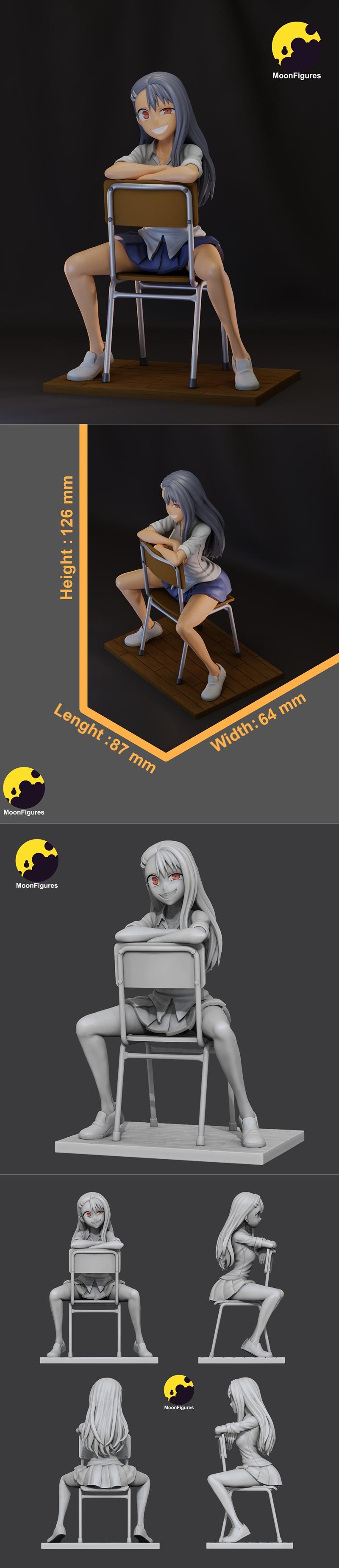 月之幻影——夏海长空 3D打印模型|Moon Figures – Hayase Nagatoro – 3D Print Model STL