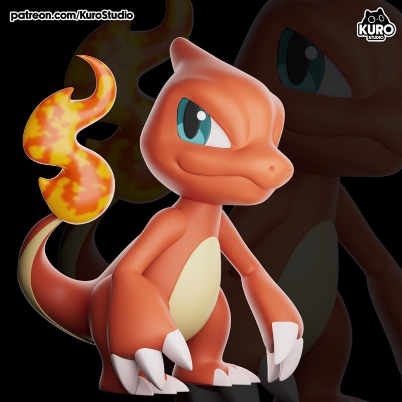 Kuro Studio - 火焰蜥蜴 - 3D打印模型|Kuro Studio – Charmeleon – 3D Print Model STL