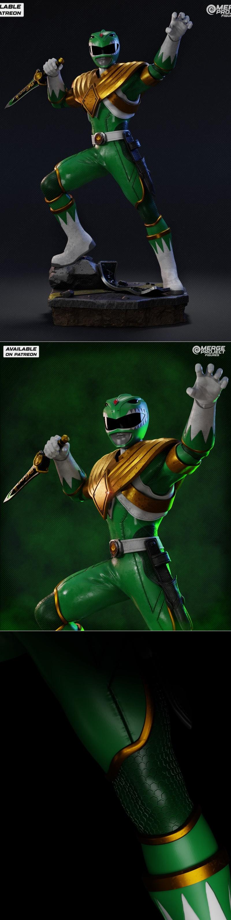 Power Rangers绿 Ranger 3D打印模型|Power Ranger – Green Ranger – 3D Print Model STL