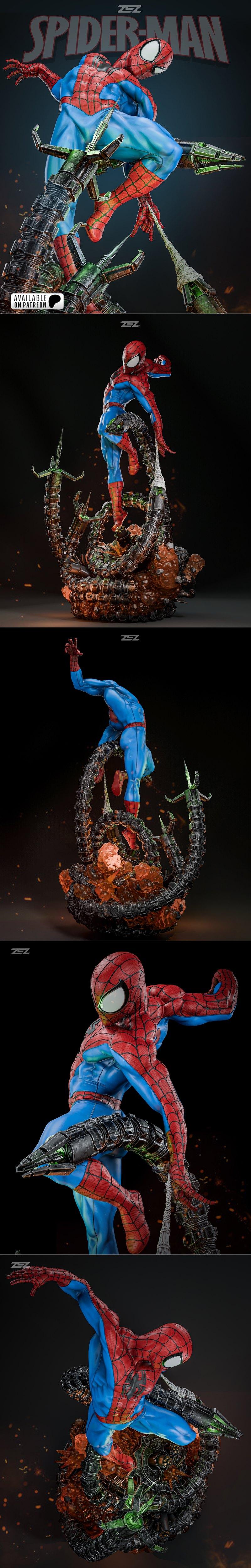 ZEZ工作室蜘蛛侠章鱼侠造型3D打印模型|ZEZ Studios – Spiderman – Doc Octopus base – 3D Print Model STL